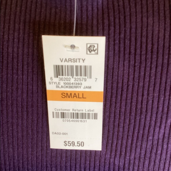 I.N.C. Asymmetrical Neck Ribbed Top with Nickel Ring Detail Sz S - Picture 4 of 6